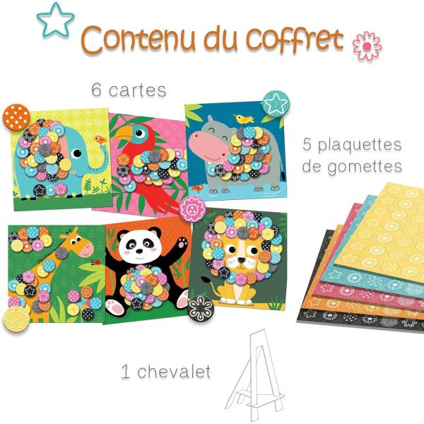 Jeu créatif - Tableaux feutrine à décorer - 6 tableaux - Dès 3 ans - Activité manuelle