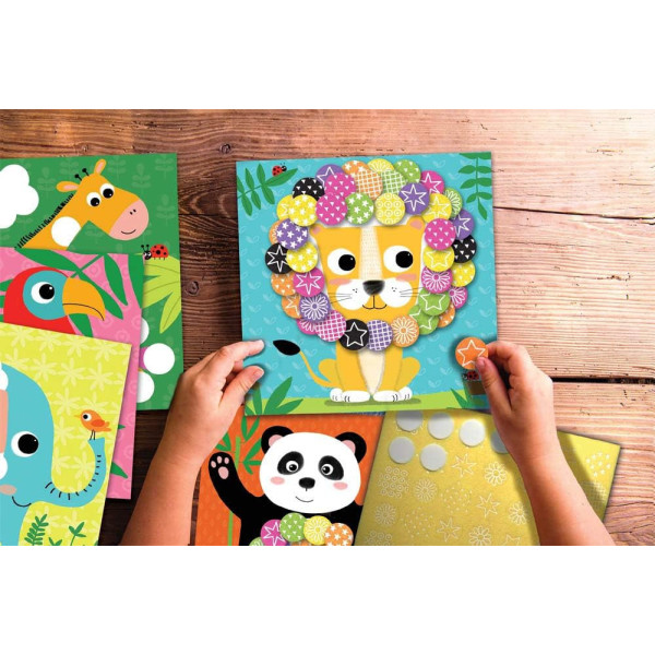 Jeu créatif - Tableaux feutrine à décorer - 6 tableaux - Dès 3 ans - Activité manuelle