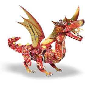 Maquette - Dragon - Articulée - Montage facile sans colle - Dès 6 ans - Activité manuelle