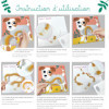 Jeu créatif - Cartes à décorer avec de la laine - 5 modèles animaux - Dès 3 ans - Activité manuelle