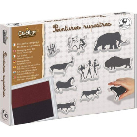 photo-Tampons - 10 modèles peintures préhistoriques - Encre lavable - Dès 3 ans - Activité pédagogique