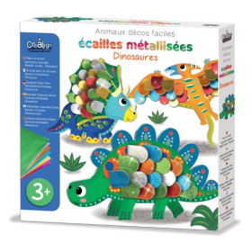 photo-Jeu créatif - Stickers à coller - 3 dinosaures à décorer - Dès 3 ans - Loisirs créatifs enfant