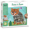 photo-Jeu créatif - Cartes à décorer avec de la laine - 5 modèles animaux - Dès 3 ans - Activité manuelle