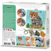 Jeu créatif - Cartes à décorer avec de la laine - 5 modèles animaux - Dès 3 ans - Activité manuelle