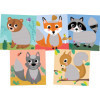 Jeu créatif - Cartes à décorer avec de la laine - 5 modèles animaux - Dès 3 ans - Activité manuelle