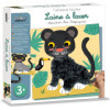 photo-Jeu créatif - Cartes à décorer avec de la laine - 5 modèles animaux - Dès 3 ans - Activité manuelle