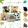 Jeu créatif - Cartes à décorer avec de la laine - 5 modèles animaux - Dès 3 ans - Activité manuelle