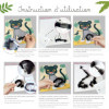 Jeu créatif - Cartes à décorer avec de la laine - 5 modèles animaux - Dès 3 ans - Activité manuelle