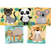 Jeu créatif - Cartes à décorer avec de la laine - 5 modèles animaux - Dès 3 ans - Activité manuelle