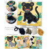 Jeu créatif - Cartes à décorer avec de la laine - 5 modèles animaux - Dès 3 ans - Activité manuelle