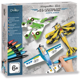 photo-Maquettes - Avions à construire et décorer - Montage facile - Dès 6 ans - Activité manuelle
