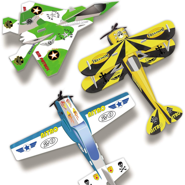 Maquettes - Avions à construire et décorer - Montage facile - Dès 6 ans - Activité manuelle