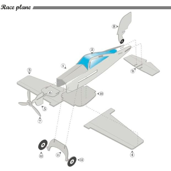 Maquettes - Avions à construire et décorer - Montage facile - Dès 6 ans - Activité manuelle