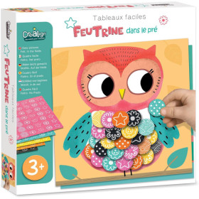 photo-Jeu créatif - Tableaux feutrine à décorer - 6 tableaux - Dès 3 ans - Activité manuelle