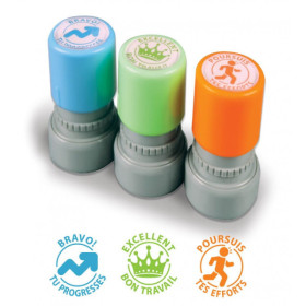 photo-Tampons - 3 niveaux - Bravo, excellent, poursuis - Enseignant, professeur - 3 modèles