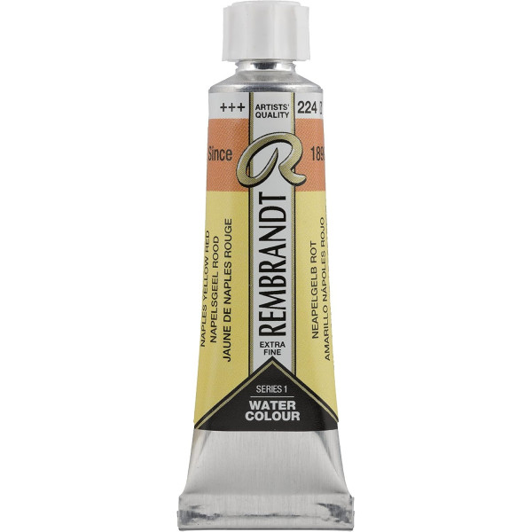photo-Peinture aquarelle - Extra-fine - Jaune Naples rouge - 224 - Rembrandt - Tube 10ml