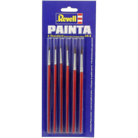 photo-Pinceaux - Pour modélisme et maquettes - 6 tailles différentes - Poils synthétiques - Revell