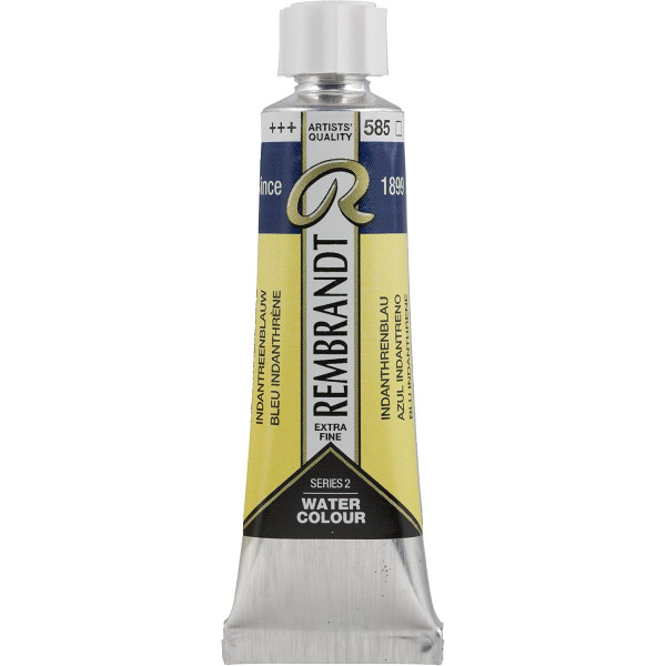 photo-Peinture aquarelle - Extra-fine - Bleu indanthrène - 585 - Rembrandt - Tube 10ml