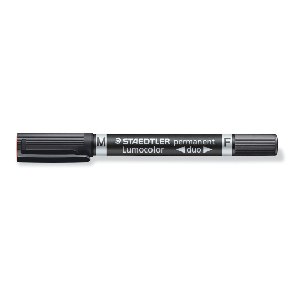 Lot de 3 feutres - Noir - Pointe moyenne fine et large - Staedtler