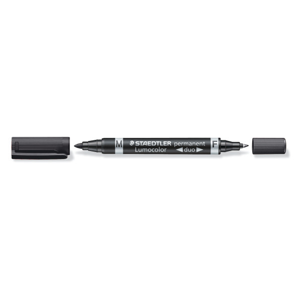 Lot de 3 feutres - Noir - Pointe moyenne fine et large - Staedtler