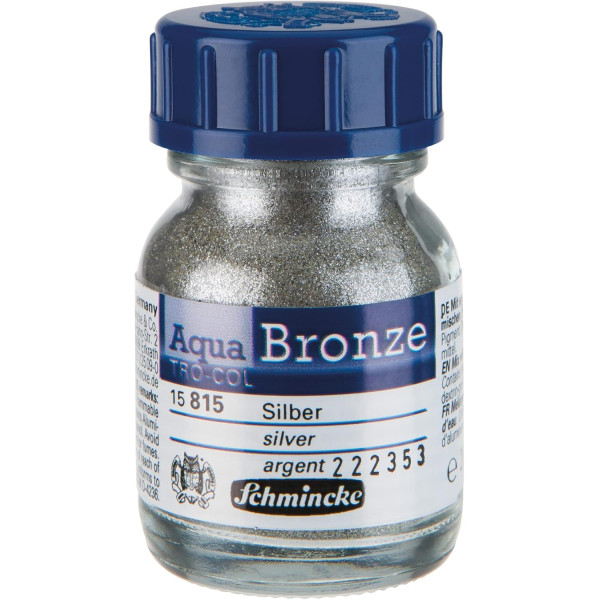 photo-Pigment - Argent - Schmincke Aqua Bronze - Pour aquarelle et gouache - 20ml