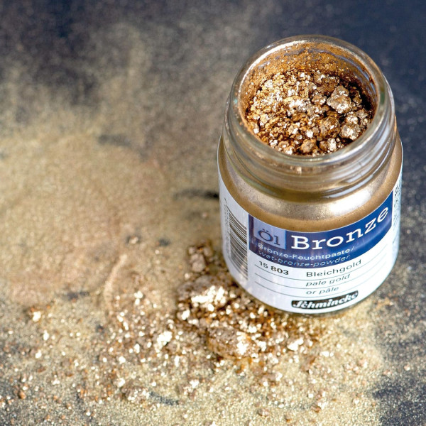 Pigment - Or pâle riche - Schmincke Aqua Bronze - Pour aquarelle et gouache - 125g
