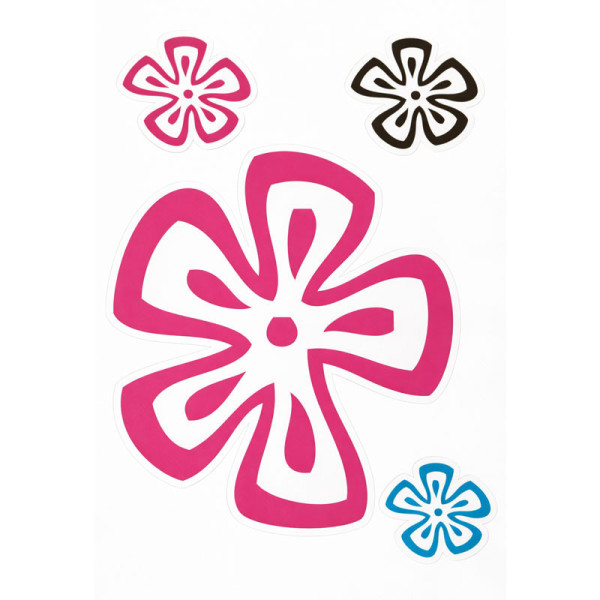 photo-Stickers - Muraux - Autocollants - Repositionnables - Motifs fleurs colorés - Décoration