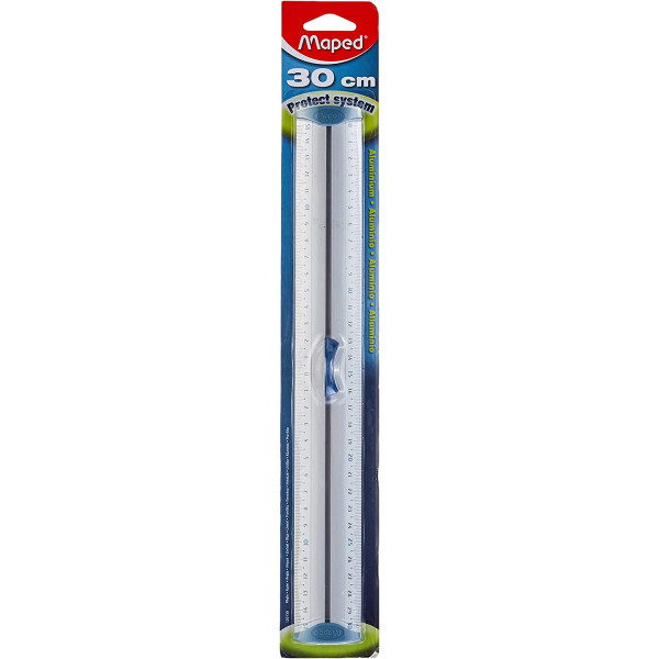photo-Triple décimètre - Règle - 30 cm - Aluminium - Maped