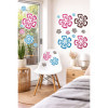 Stickers - Muraux - Autocollants - Repositionnables - Motifs fleurs colorés - Décoration