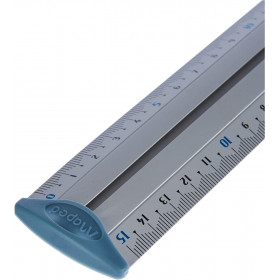 Triple décimètre - Règle - 30 cm - Aluminium - Maped