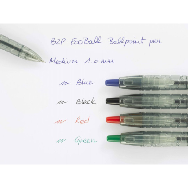 Stylo bille - Rétractable - Bleu - Plastique recyclé - B2P Ecoball - Begreen - Pilot