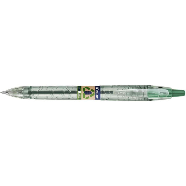 photo-Stylo bille - Rétractable - Vert - Plastique recyclé - B2P Ecoball - Begreen - Pilot