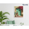 Peinture par numéro - Modèle entrée fleurie - 40x50cm - Toile tendue + pinceaux + peinture - Intermédiaire - Figured'Art