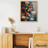 Peinture par numéro - Carpes Koï vintage - 40x50cm - Toile + pinceaux + peinture - Intermédiaire - Figured'Art