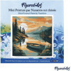 Peinture par numéro - Lac et montagne - 20x20cm - Toile tendue + pinceaux + peinture - Intermédiaire - Figured'Art
