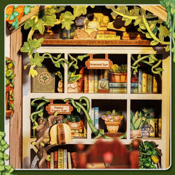 Book Nook - Maquette à construire - Serre-livre - Librairie La Vie Verte - 196 pièces