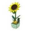photo-Maquette - 3D - Puzzle - 74 Pièces en bois - Tournesol en pot - 9,4x7,9x21cm - Figured'Art