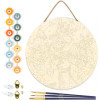 Diamond painting - Support disque en bois - Modèle beauté fleurie - 30cm diamètre - Figured'Art