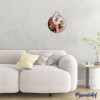 Diamond painting - Support disque en bois - Modèle beauté fleurie - 30cm diamètre - Figured'Art