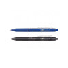 2 stylos FriXion Ball Clicker 0.7 pointe moyenne noir bleu Pilot + stickers