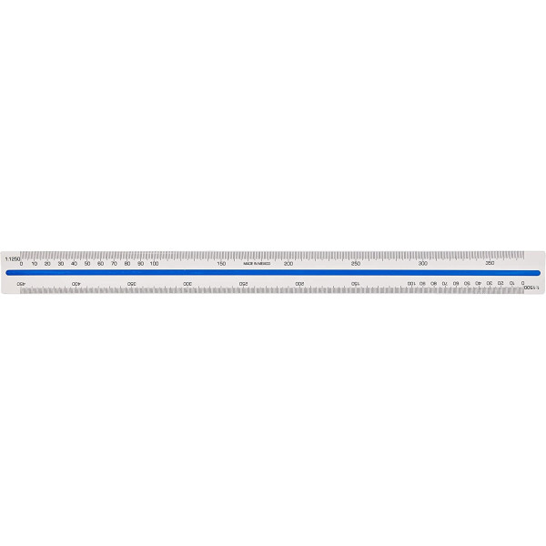 Règle triangulaire - Kutch - Echelles de réduction 1:500 1:1000 1:1250 1:1500 1:2000 1:2500 - Maped