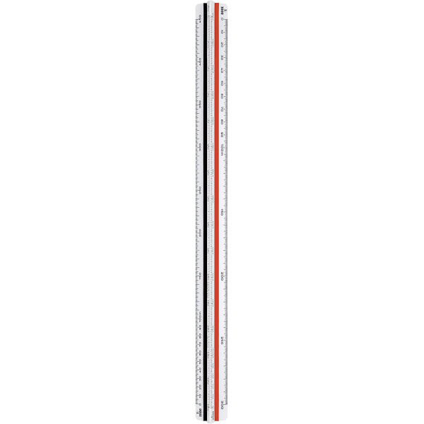 Règle triangulaire - Kutch - Echelles de réduction 1:500 1:1000 1:1250 1:1500 1:2000 1:2500 - Aristo