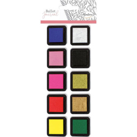 photo-Mini encreurs - 10 couleurs assorties - Idéal bullet journal et loisirs créatifs - Aladine