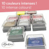 Mini encreurs - 10 couleurs assorties - Idéal bullet journal et loisirs créatifs - Aladine
