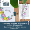 Tampons - Thème fleurs - Mousse et caoutchouc - 31 modèles - Loisirs créatifs - Aladine