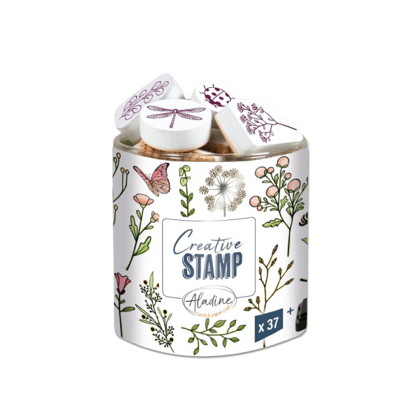 photo-Tampons - Thème champêtre - Mousse et caoutchouc - 37 modèles - Loisirs créatifs - Aladine