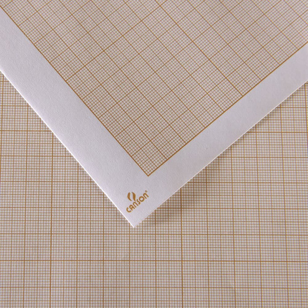 Papier millimétré - A4 (21x29,7cm) - Bloc de 50 feuilles - Canson