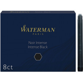 photo-8 cartouches d'encre - Noir intense - Long - Stylo plume - Waterman