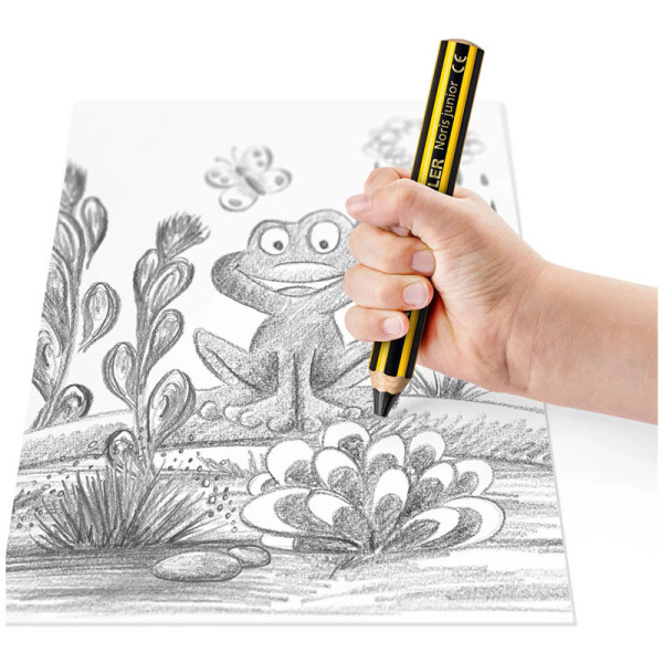 Gros crayon graphite - Pour enfant - Mine 2B - Staedtler - Noris Junior 141