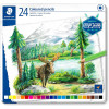 photo-24 crayons de couleur - Beaux-Arts - Mine 3mm - Boîte métal - Staedtler